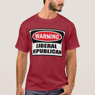 Warning LIBERAL REPUBLICAN Men's Dark T-Shirt