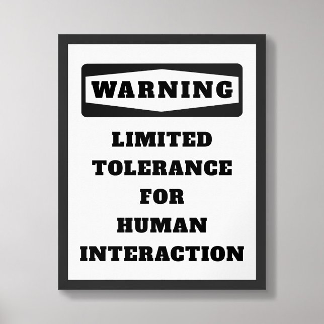Warning Limited Tolerance Poster (Creator Uploaded)