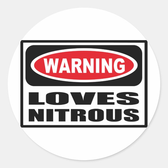 Warning LOVES NITROUS Sticker (Front)
