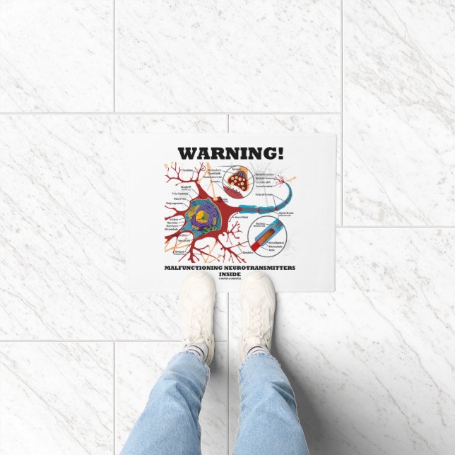 Warning! Malfunctioning Neurotransmitters Inside Doormat (Indoor)