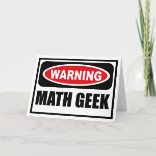 Warning MATH GEEK Greeting Card
