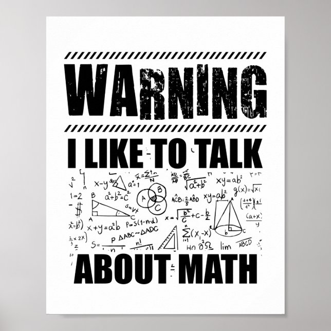 Warning Mathematician | Math Science Gift Poster (Front)