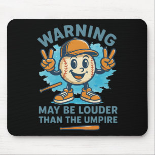 Warning May Be Louder Than The Umpire Funny Byseby Mouse Mat