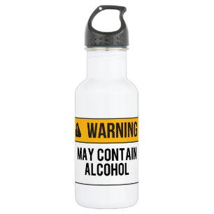 Warning - May Contain Alcohol 532 Ml Water Bottle