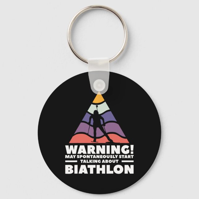 Warning May Spontaneously Start Talking About Biat Key Ring (Front)