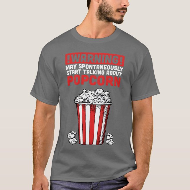 Warning May Spontaneously Startalking About Popc v T-Shirt (Front)