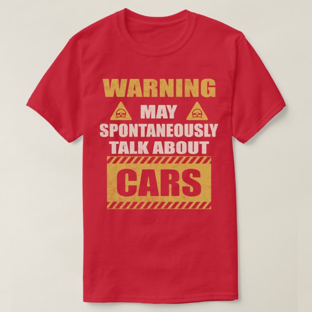 Warning May Spontaneously Talk About s T-Shirt (Design Front)