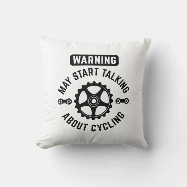 Warning May Start Talking About Cycling Cushion (Front)