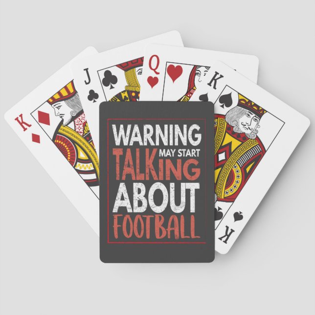 Warning: May Start Talking About Football Playing Cards (Back)