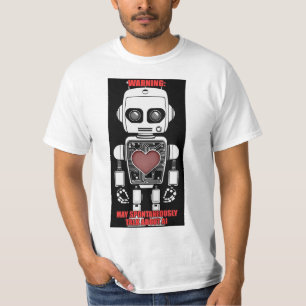 Warning: May Talk About AI Men's White T-Shirt