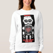 Warning: May Talk About AI White Sweatshirt