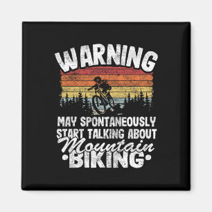 Warning May Talk About Mountain Biking Downhill Fu Magnet
