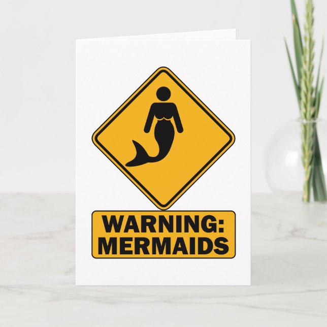 Warning: Mermaids Card (Front)