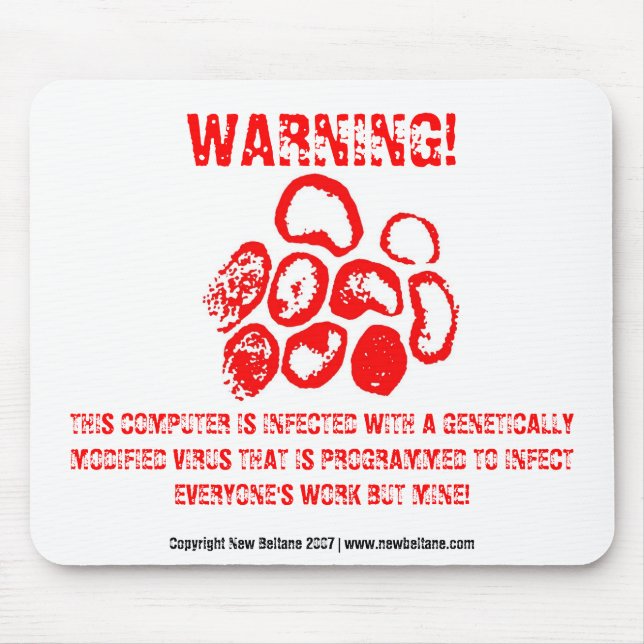 WARNING! MOUSE MAT (Front)