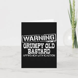 Warning Mpy Old Approach With Caution Funny  Card