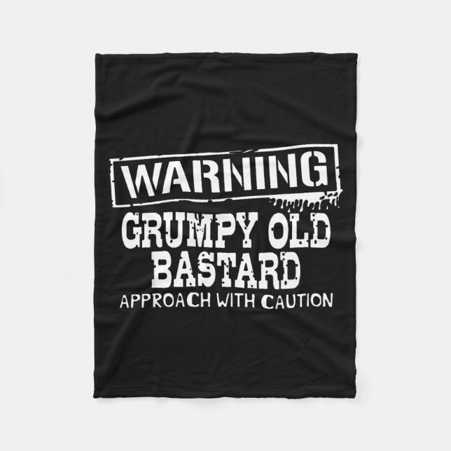 Warning Mpy Old Approach With Caution Funny  Fleece Blanket (Front)