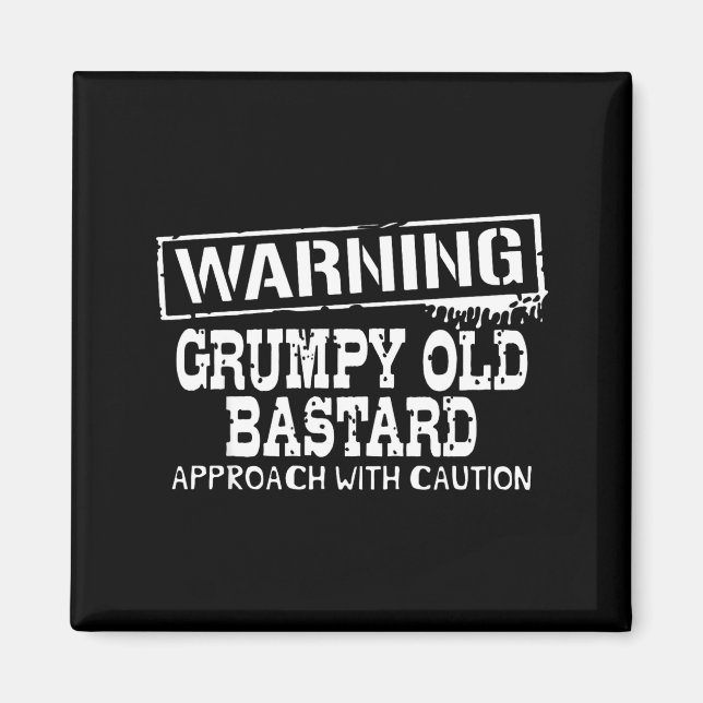 Warning Mpy Old Approach With Caution Funny  Magnet (Front)