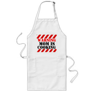 Warning Mum is cooking graphic cooks apron