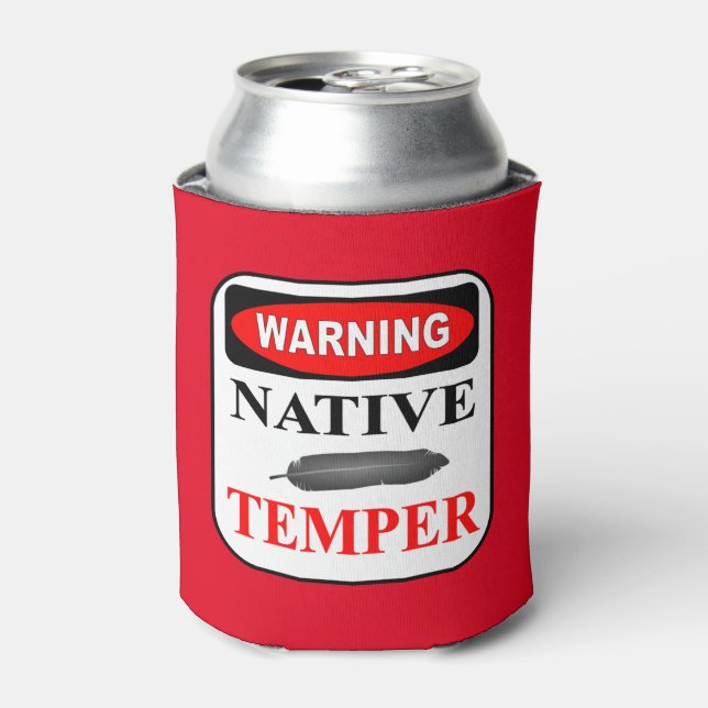 WARNING NATIVE TEMPER CAN COOLER (Can Front)