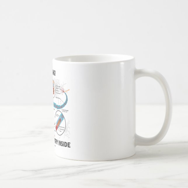 Warning! Neural Circuitry Inside (Neuron Synapse) Coffee Mug (Right)