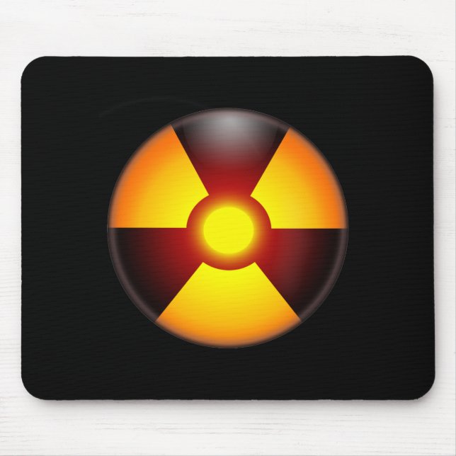 Warning Nuclear Radiation Mouse Mat (Front)