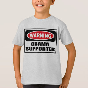 Warning OBAMA SUPPORTER Kid's T-Shirt