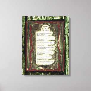 Warning of Fate To Come Canvas Print