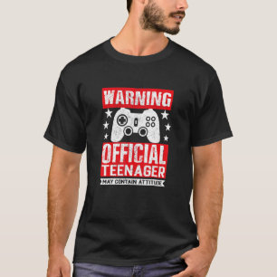 Warning Official Teenager 13 Years Old Funny Birth T-Shirt