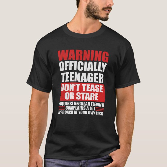 Warning Officially Teenager T-Shirt (Front)
