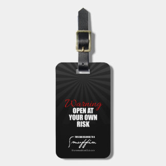 Warning: Open at Your Own Risk Smuffin Luggage Tag