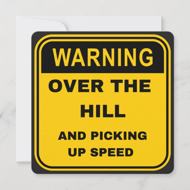 Warning over the Hill & picking up speed (Front)
