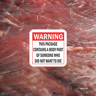 Warning, Package Activism   Square Sticker