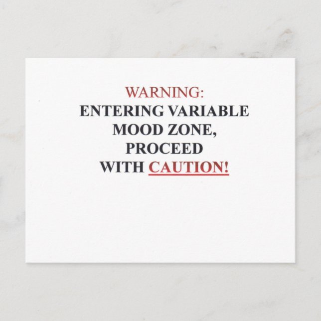 WARNING.pdf Postcard (Front)