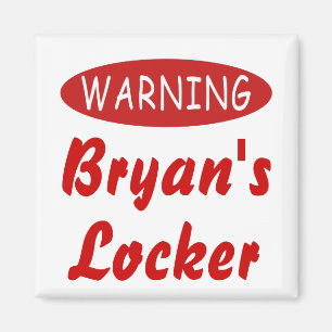 Warning Personalised Locker Magnet