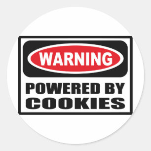 Warning POWERED BY COOKIES Sticker