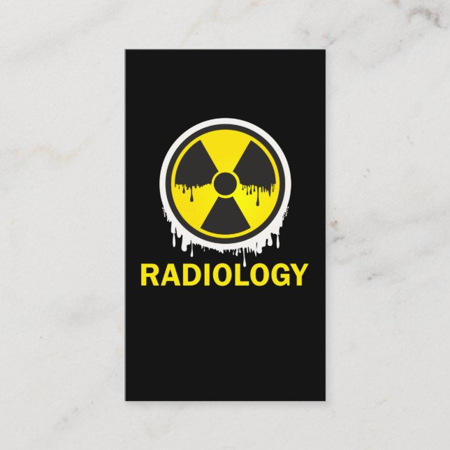 Warning Radiology Symbol Xray Radiologist Business Card (Front)