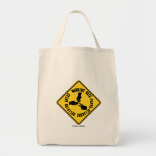 Warning Rock-Paper-Scissors Decision Ahead Sign Tote Bag