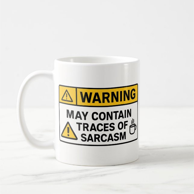 Warning: Sarcasm Inside – Office Mug (Left)