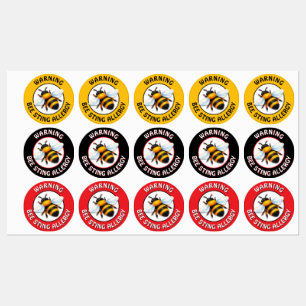 Warning Severe BEE Allergy Alert Button