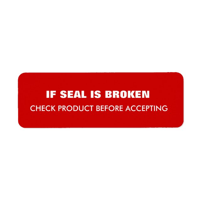 Warning  Shipping (Front)