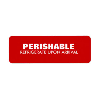 Warning  Shipping Perishable Red