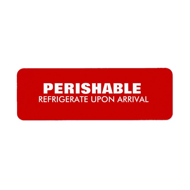 Warning  Shipping Perishable Red (Front)