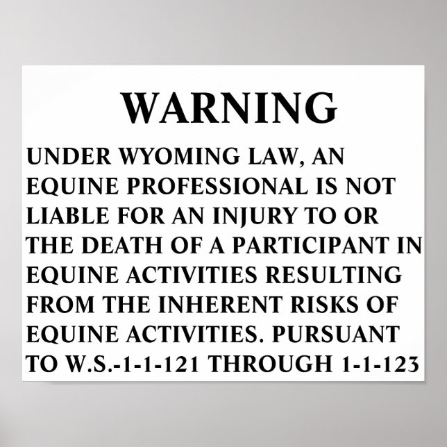WARNING sign (Front)