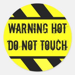 warning sign, HOT Classic Round Sticker