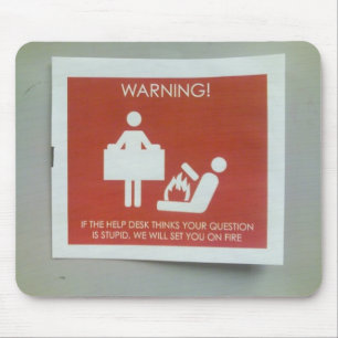 Warning Sign Mouse Mat