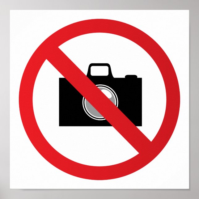 Warning sign no camera (Front)