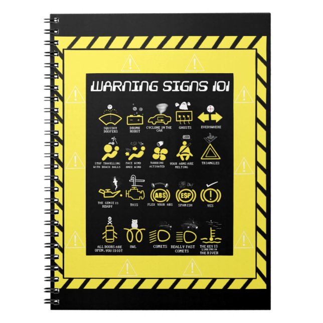 Warning signs 101 notebook (Front)