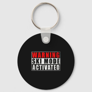 Warning Ski Mode Activated _2 Key Ring