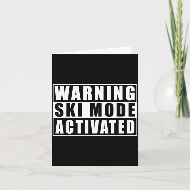 Warning ski mode activated  card (Front)