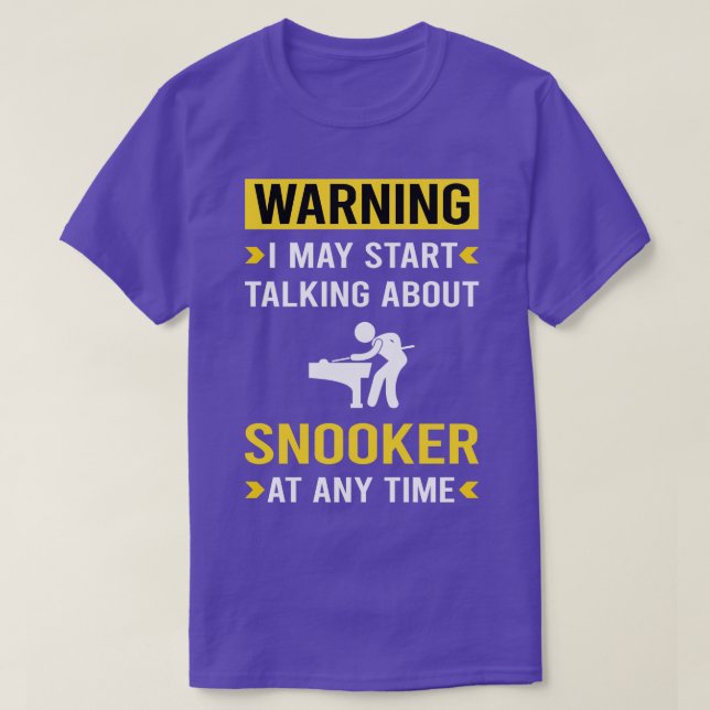 Warning Snooker T-Shirt (Design Front)